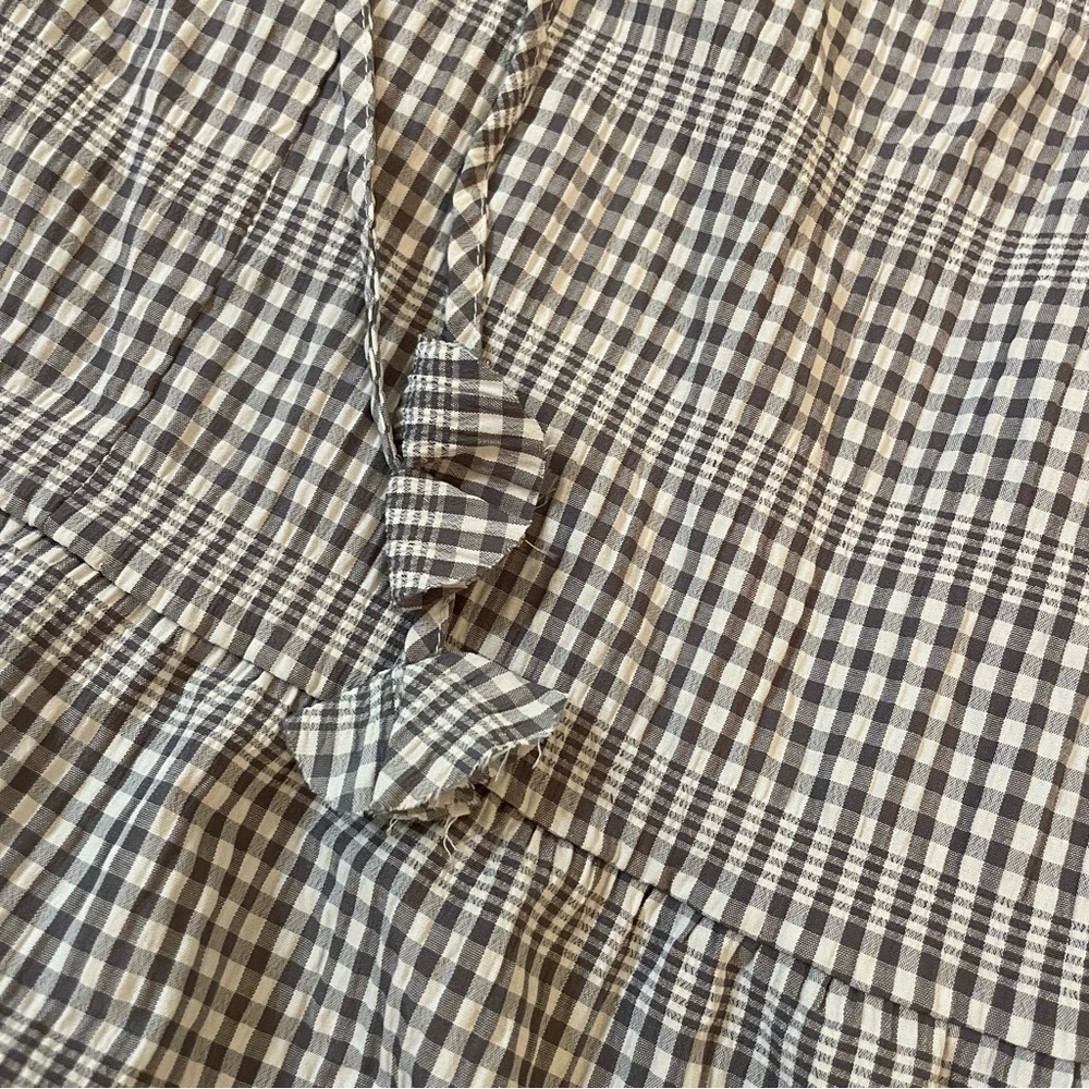 Max Studio Gingham Plaid Tiered Sleeveless Dress - Picture 7 of 10